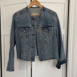 Levi's Altered Trucker Collarless Denim Jacket